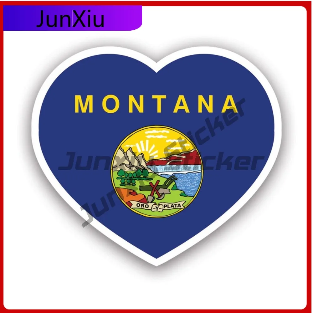 

Montana Heart Sticker Creative Decals Uv Protected Mt Love Hearts Pride Raised Born Local Native Auto Decor Car Sticker Vinyl