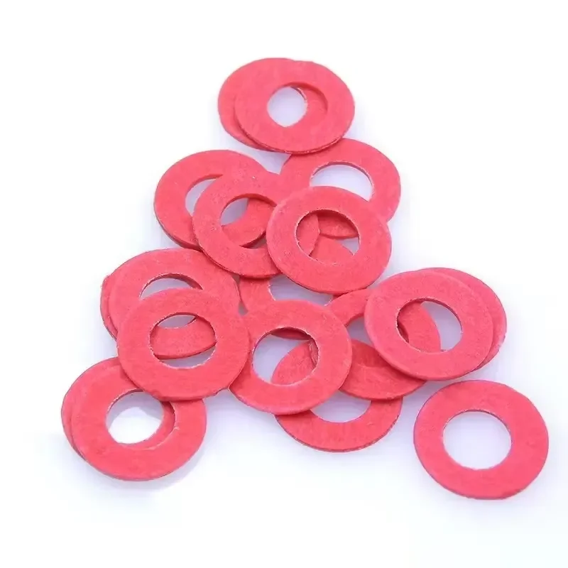 Red Fiber Paper Flat Gasket Insulating for Electrical Applications ISO Standard Custom Size