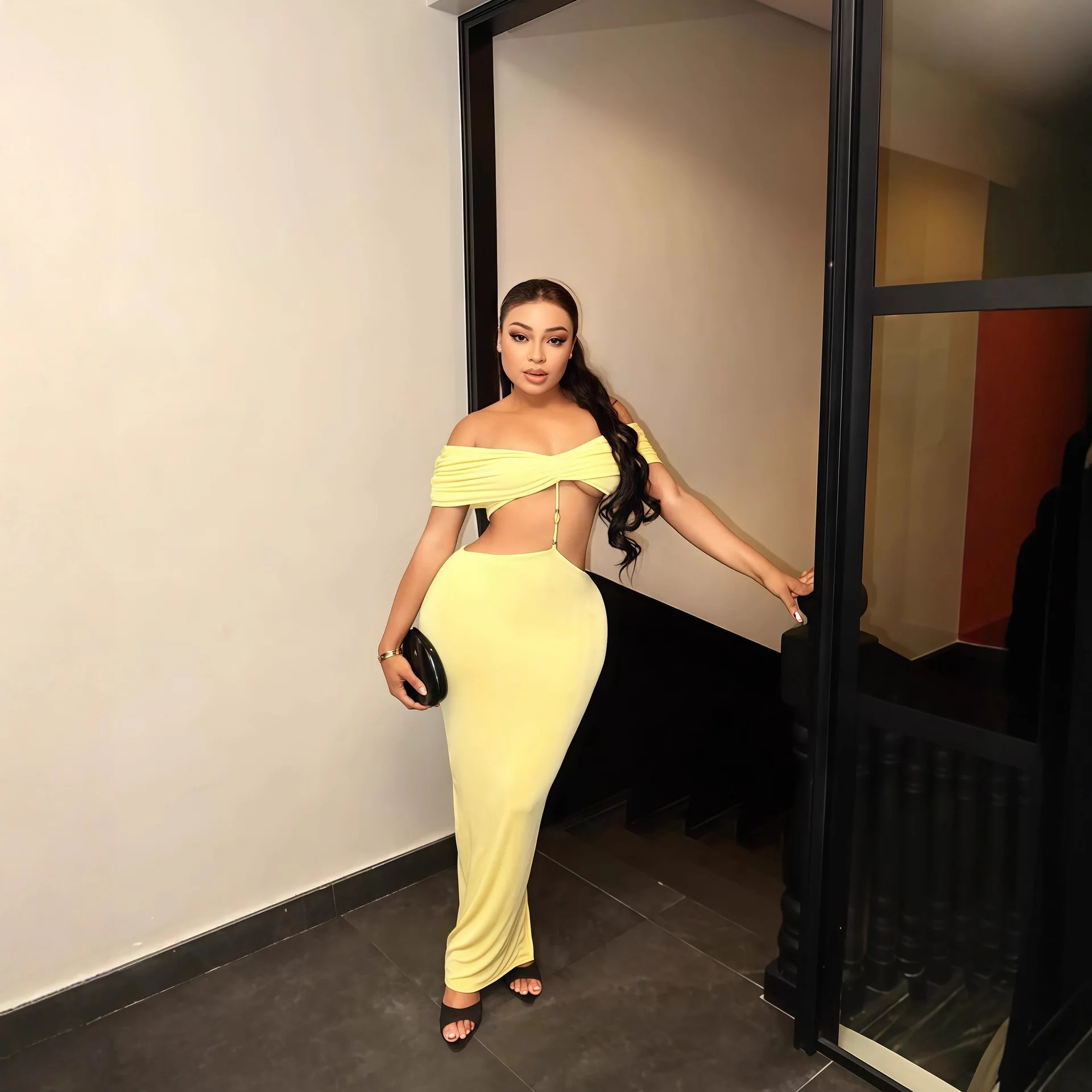 

Women's 2026 Autumn New Solid Color Sleeveless Off-Shoulder Strapless Sexy Bodycon Office Lady Dress