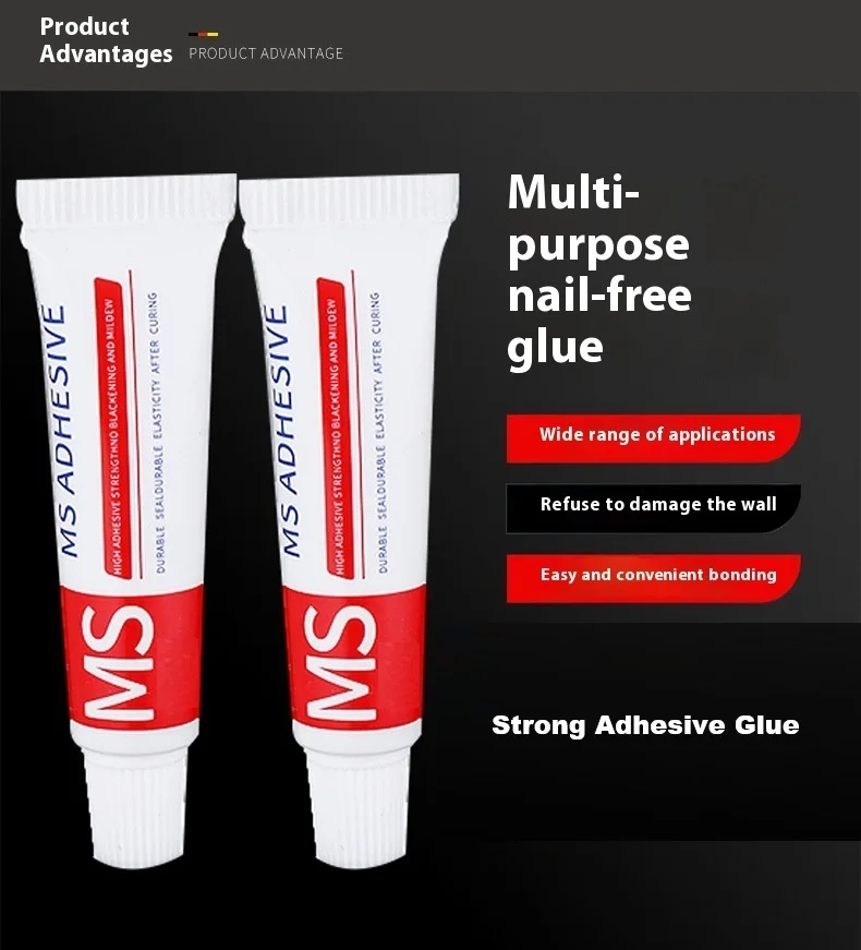 욕실 주방 강력 무타공 접착제, 방수 및 곰팡이 방지 못 없는 벽걸이용 접착제, 샤워 랙(헤비 듀티)