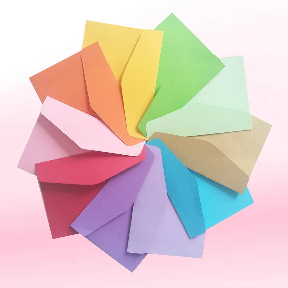 

30pcs Mini Bank Storage Bag Brights Color Membership Cards Envelopes Bag (Random Color) mini envelope