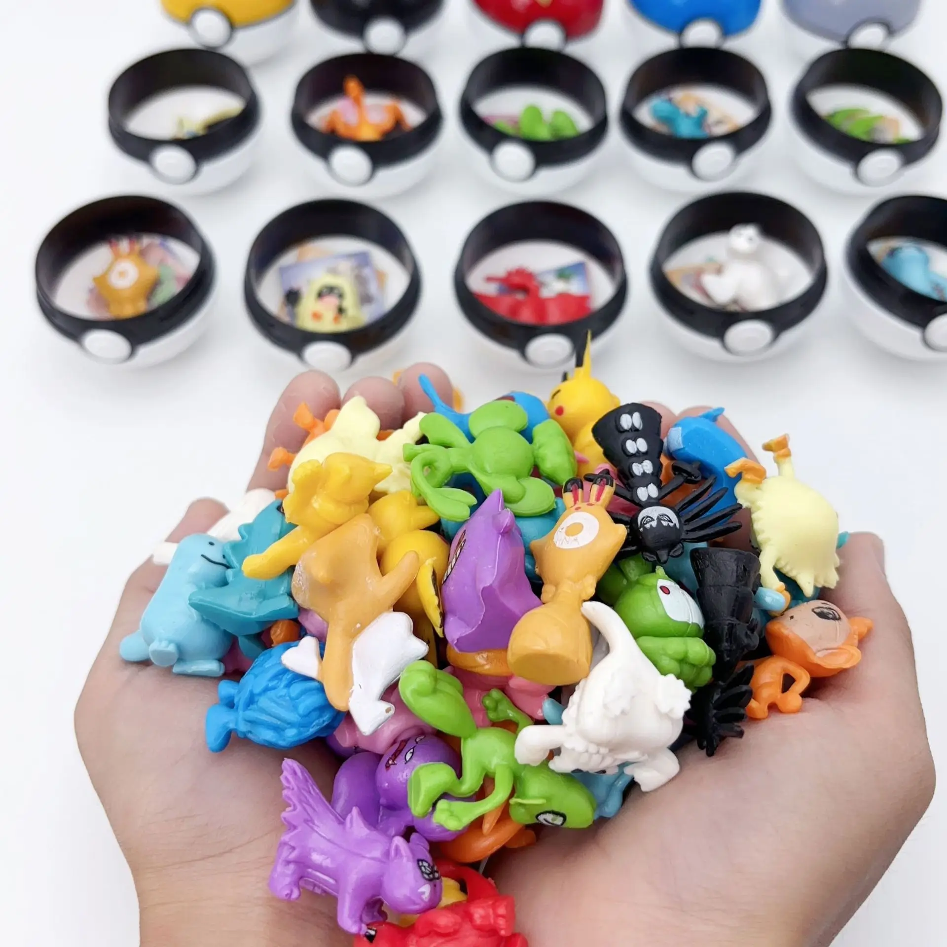 12 Stück Pokemon Pokeball Blind Box Mini-Figuren Zufällige Auswahl PVC-Kapselspielzeug Gashapon Sammlerstück Geburtstagsgeschenk Party-Mitgebsel – Detail 5