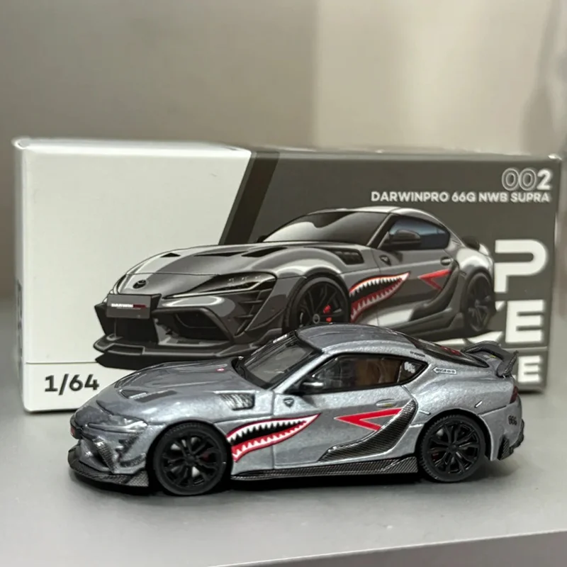 Nuovo In Magazzino Poprace 1:64 Toyota Supra Gr A90 Bocca di Squalo 66g Simulazione In Lega Modello di Auto In Miniatura Personalizzato Ragazzo Giocattolo Regali Ornamento