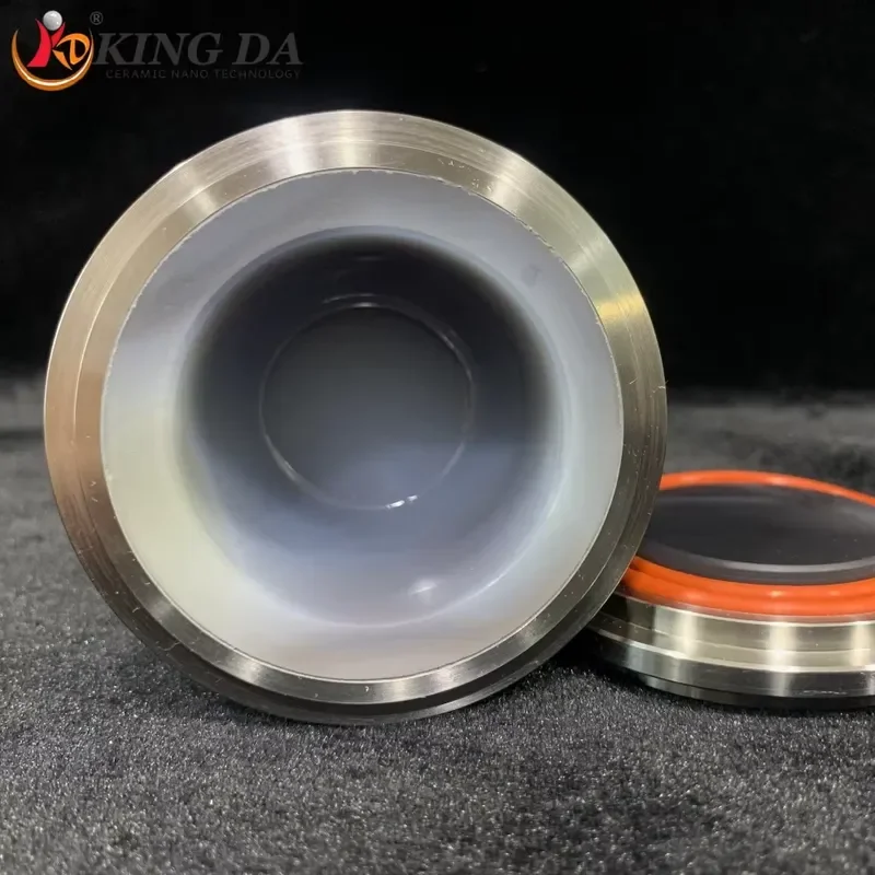 i Compatible Retsch PM200/400 Series 50ml Natural Agate Grinding Jar-High Efficiency Lab Ball Mill Jar for Industrial Ceramic