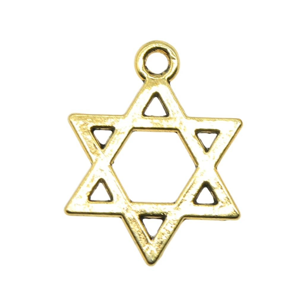 WYSIWYG 20pcs 21x16mm 3 Colors Star Of David Charms Pendants Star Charms Pendant