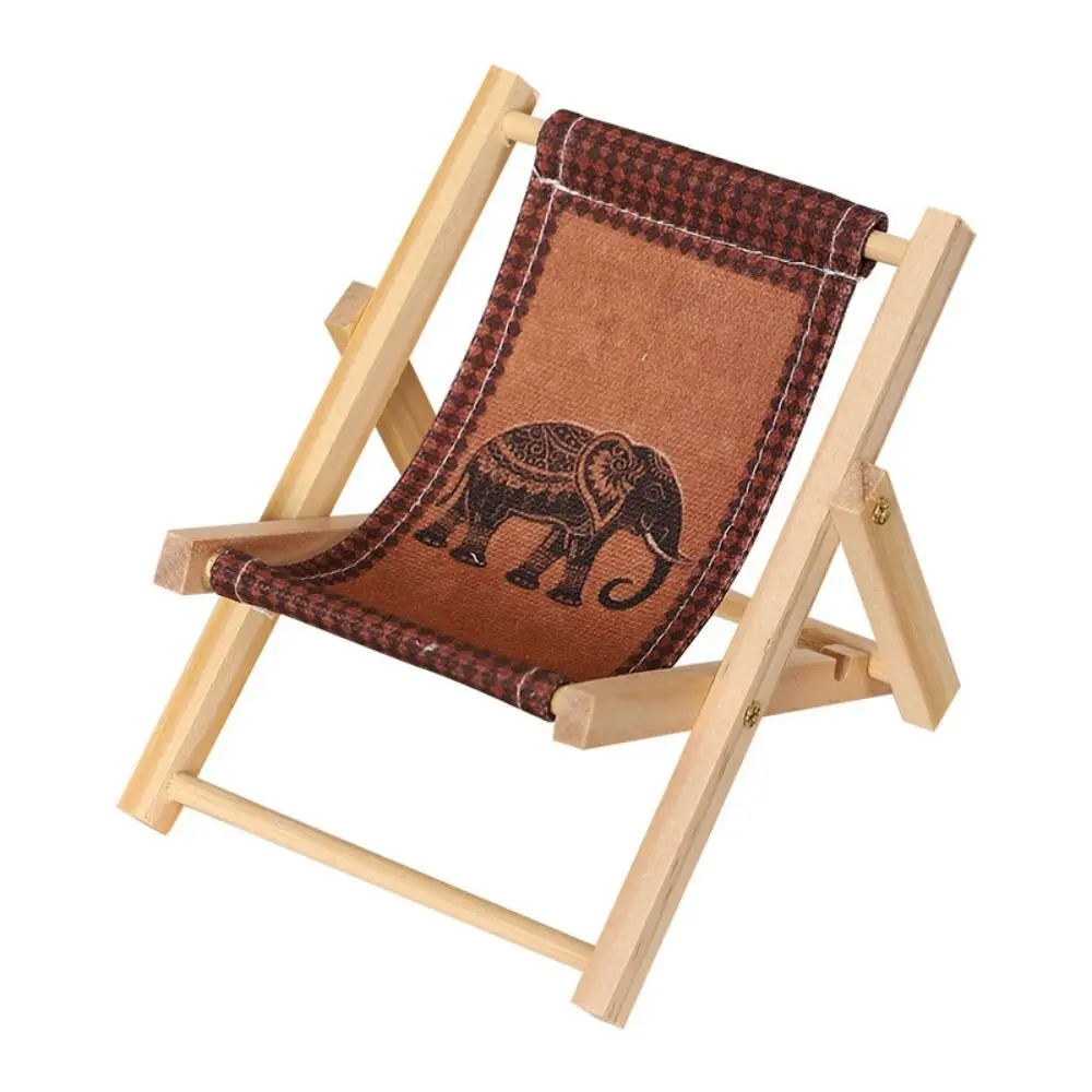 جديد صغير 1/12 كرسي دمية متعدد الأنماط كراسي الشاطئ الخشبية دمية كرسي على سطح السفينة نموذج بيت الدمية اكسسوارات أثاث #4