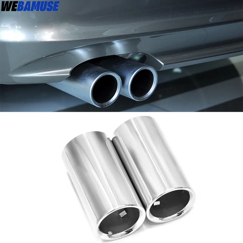 Edelstahl Auto Auspuff Zierleisten Schalldämpfer Spitze Abdeckungen Für BMW 3er E92 E90 E93 325i 330 F30 328i GT320 GT330 2006-2017