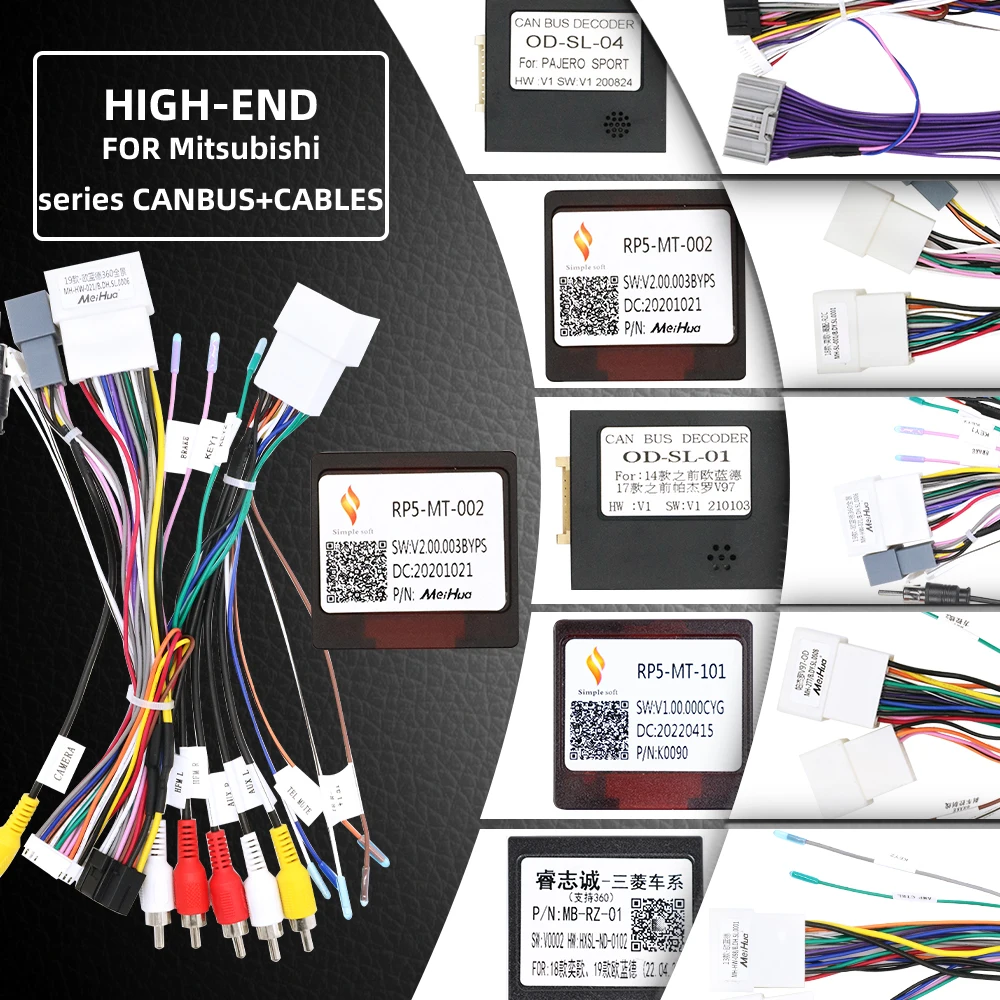 FOR Car Mitsubishi PAJERO V37 V97 Universal Grand Lancer XPANDER SPORT TRITON OUTLANDER Lancer ECLIPSE CROSS Cable Canbus Harnes