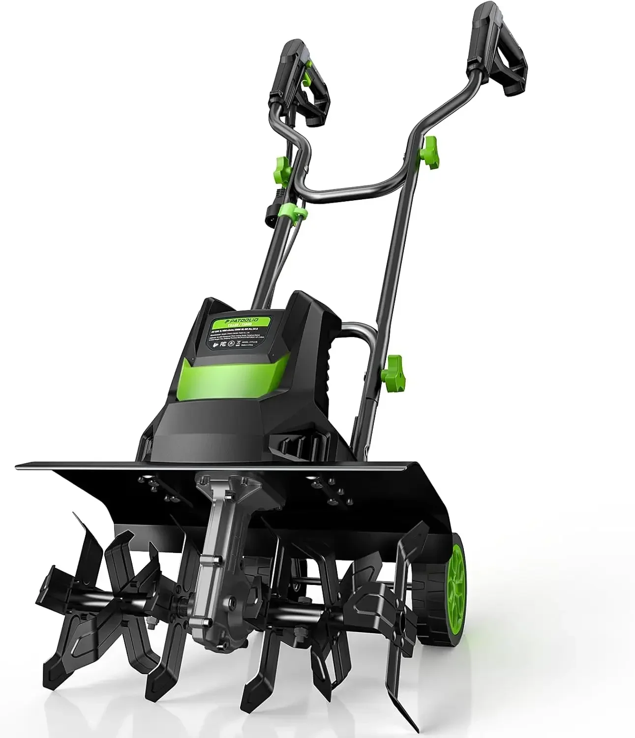 

Electric Tiller for Gardening, 1800W 15A Garden Tiller Cultivator, 18" × 9" Rototiller with 24 Steel Tines, 400RPM Corded Tiller