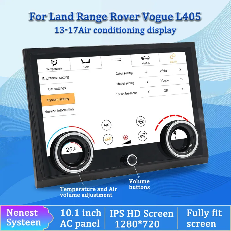 Klimatyzowany Panel AC dotykowy odpowiedni dla 2013-2017 Rover Vogue L405 z trybami nocnymi lub dziennymi