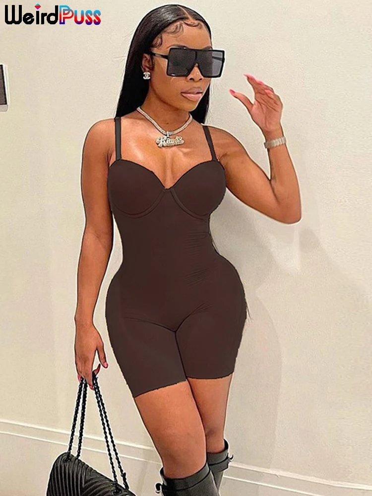 غريب سنور تشكيل الجسم المرأة اللياقة البدنية رومبير Hipste أكمام نحيل حزام قابل للتعديل Playsuit تمتد ملابس رياضية ملابس غير رسمية