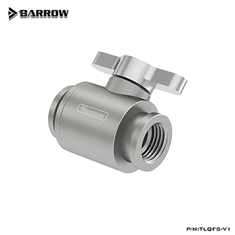 Barrow Water Valve G1/4'' Brass With Sealing Up Water Fittings Mini Connector Water Cooler Switch