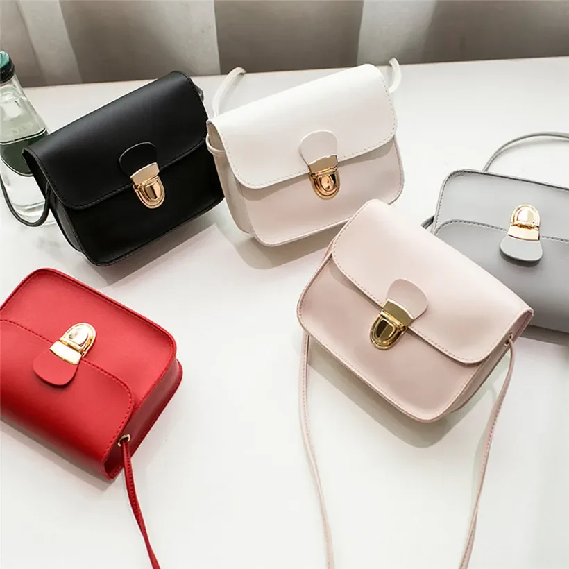 

New Women Messenger Bags Woman Bag Famous Brands Women Fashion Solid Color Cover Lock Shoulder Crossbody Phone Beach Bag