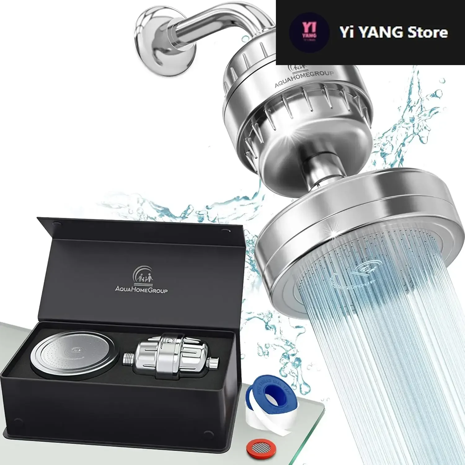 

Luxury Filtered Shower Head Set 20+3 Stage Shower Filter for Hard Water Removes Chlorine and Harmful Substances