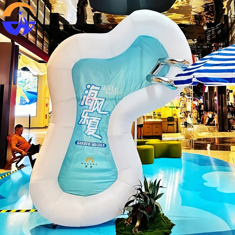 Piscina gonfiabile personalizzata: oggetti di scena promozionali e decorativi per attività in spiaggia al mare e parchi acquatici