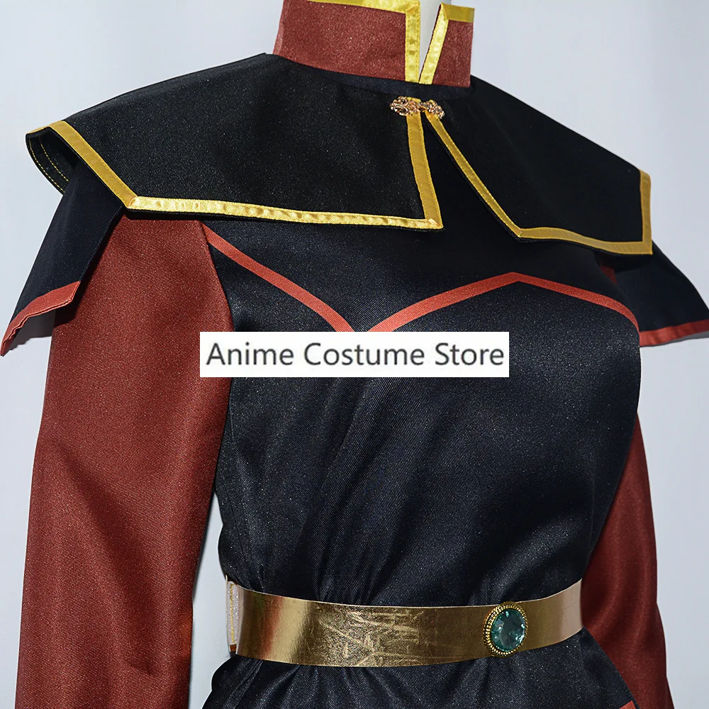 Disfraz de Anime Azula para Halloween, conjunto de Top, pantalón, puño, cinturón, traje de Anime Con cómic