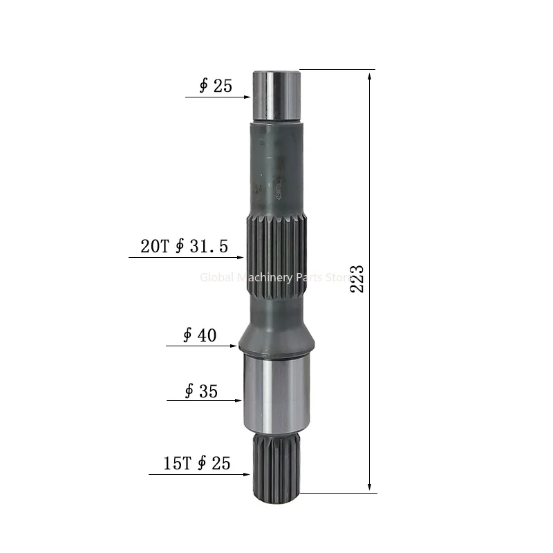 

Hydraulic Pump Shaft/Output Shaft A10V063-53 for Sany SY55-8-9-10 and Lovol FR65V8 Excavators