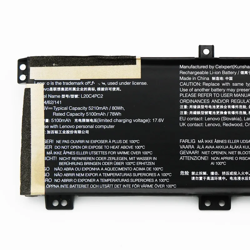 L20C4PC1 L20D4PC1 L20M4PC1 Laptop Battery For  5 15ACH6 15ITH6H Pro-16ACH6  7-16ITHG6 7-16ACHG6