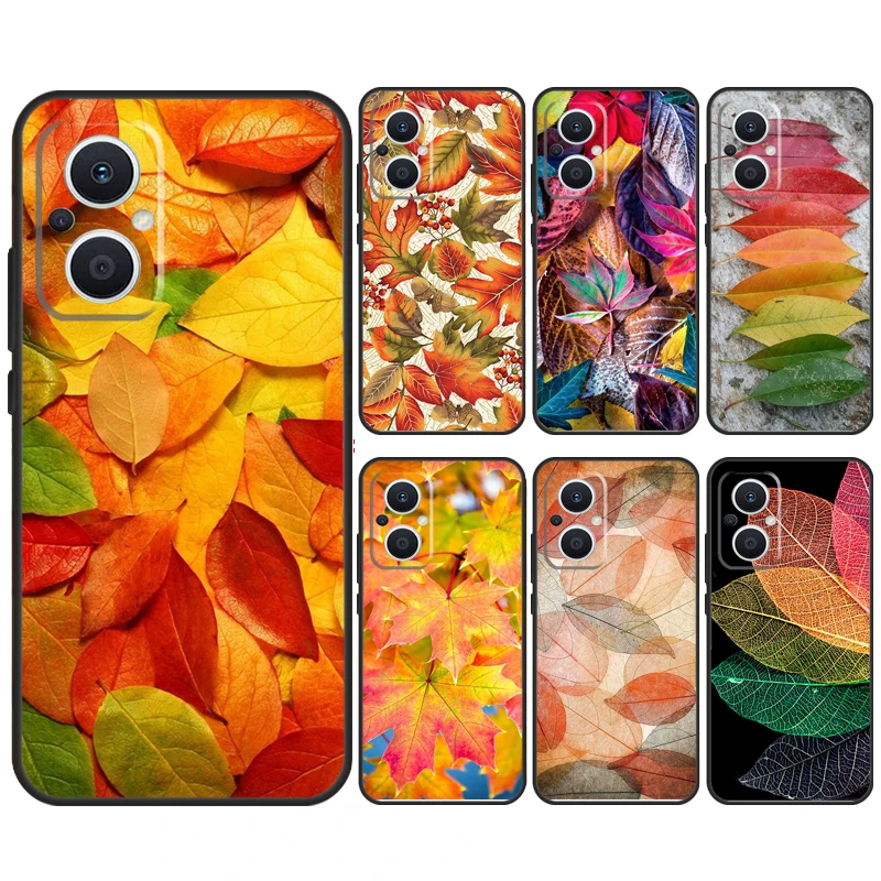 Colorful Leaves Case For OPPO Reno 4Z 5Z 8T 8 10 Pro 4 5 6 7 Lite OPPO Find X6 Pro X3 X2 Neo X5 Lite Cover