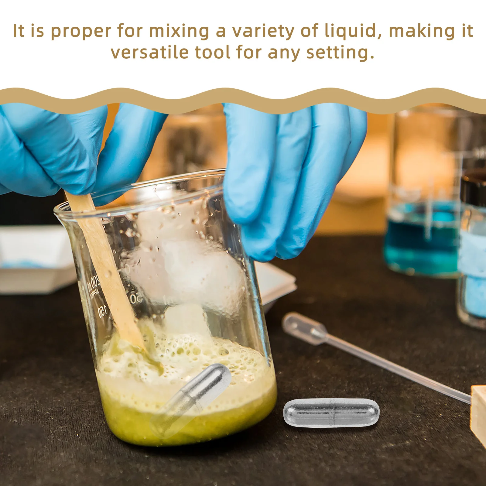 Magnetrührer, Metallstab für Labor, Edelstahl, zum Rühren elektromagnetischer Mischer