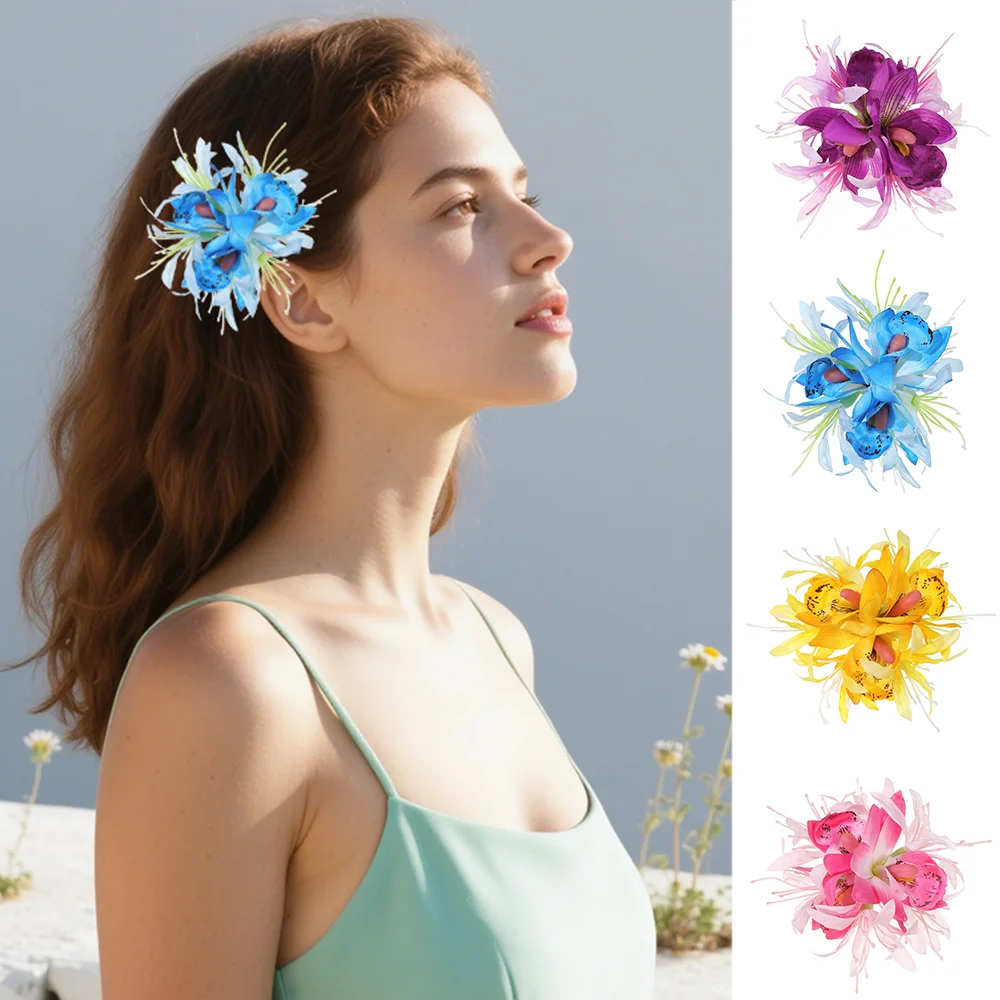

Large Simulated flowers Hair Clips For Girls Barrettes Hairpin Bangs Buckle Hairclip Lovely Hair Accessories