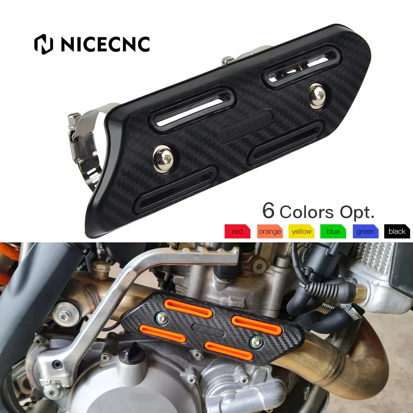

For Husqvarna FE 250 FE 350 FE 450 501 FC 250 FC 350 Universal Exhaust Heat Shield Cover Protector For Husaberg FE 250 350 450