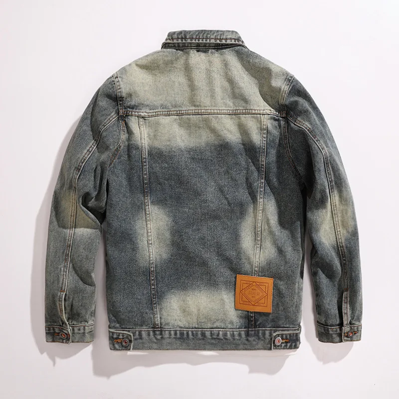 Spring And Autumn Tooling Denim Jacket Men's Trend Brand Spring Loose Jacket Men's Denim Top