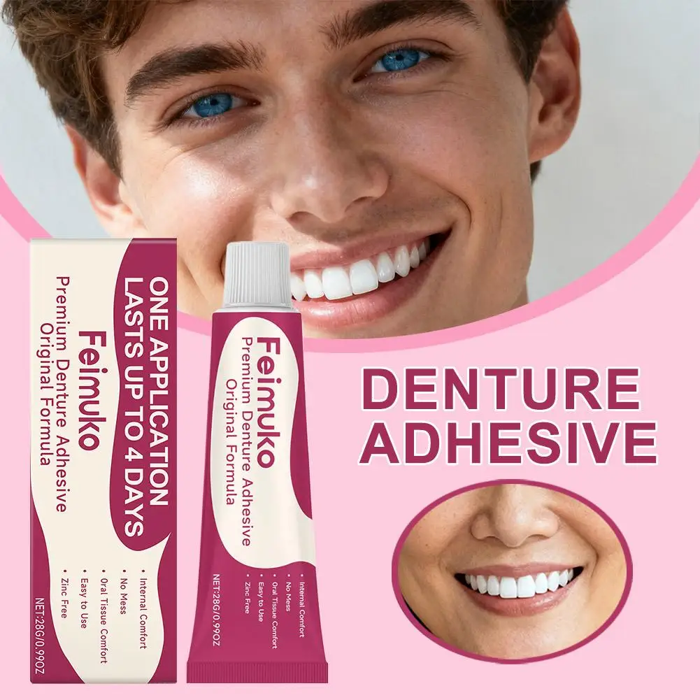 Denture Fixing Adhesive Waterproof Long-Lasting Strong-Hold Denture-Adhesive Cream Comfort Denture Adhesives Glue Teeth Care image 3