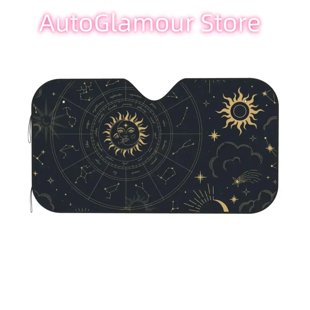 

Magic Constellations Sun and Moon Car Windshield Sunshade Reflective Sunshade Ultraviolet and Heat-resistant Sunshade Car