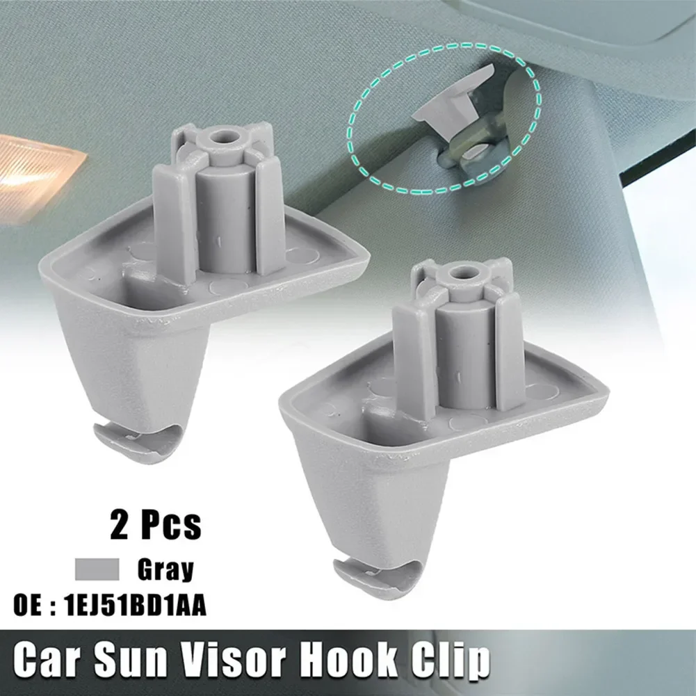 

2Pcs Car Visor Hook Clips For Chrysler 300 For Dodge Magnum 2007 Gray Visor Retaining Clamp 1EJ51BD1AA