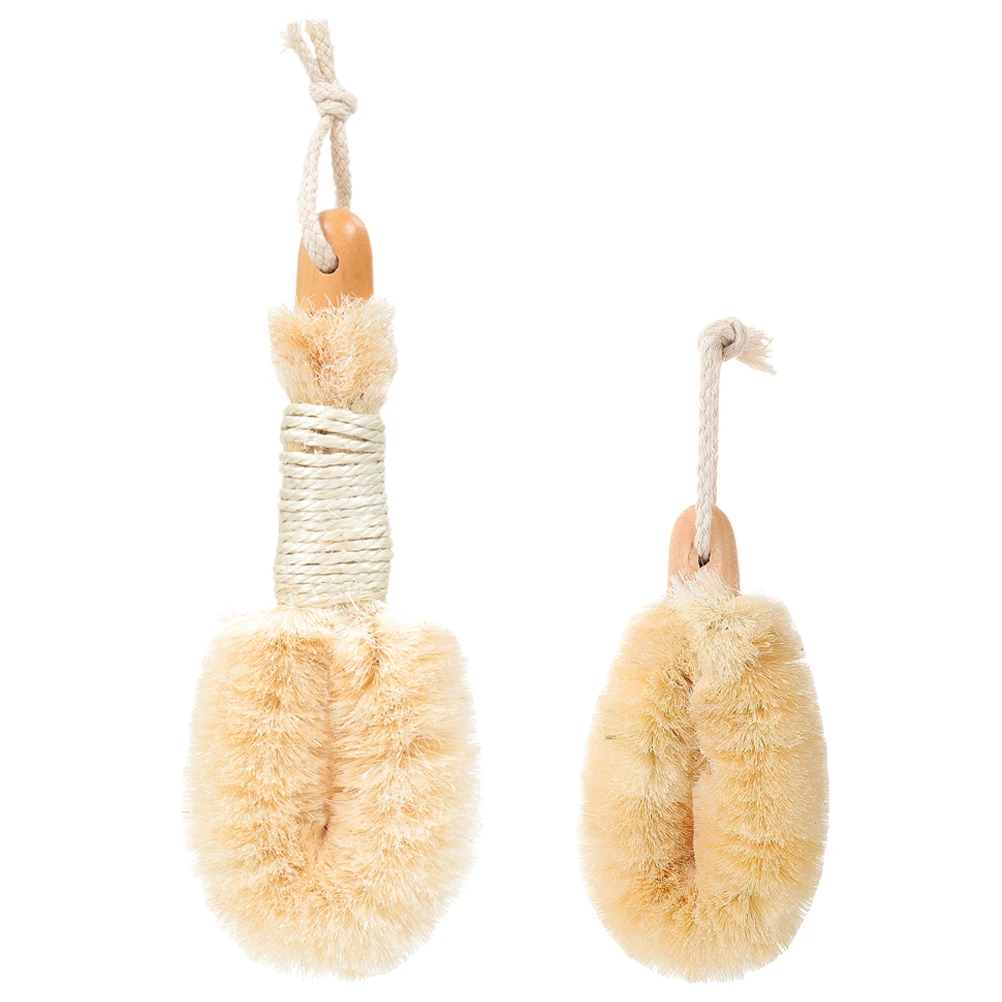 

2 Pcs Natural Sisal Body Dry Brush Silk Bath Body Scrubber Exfoliator For Shower Cleaning Women Man For Shower Body Scrubbing