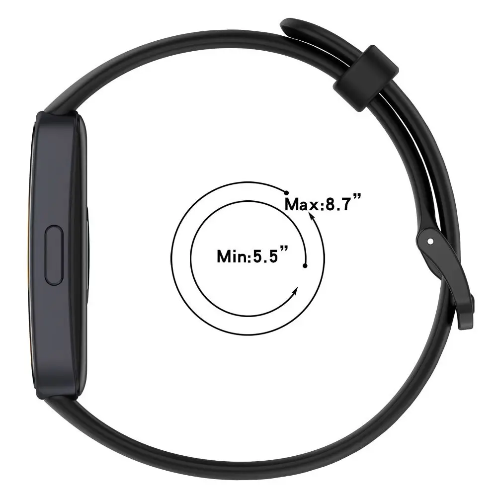 Pulseira de silicone macio para Huawei, pulseira para Huawei Band 8, pulseira, substituição Correa, acessórios smartwatch, esporte