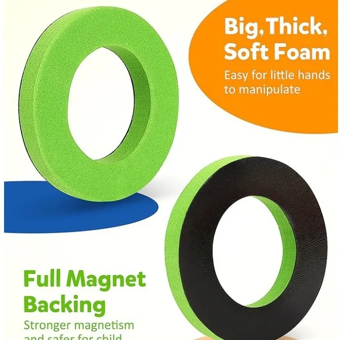 ชุดของเล่นเสริมพัฒนาการเด็ก EVA Magnetic Alphabet: ตัวอักษรแม่เหล็กหลากสี 104 ชิ้น สำหรับเด็กเล็ก