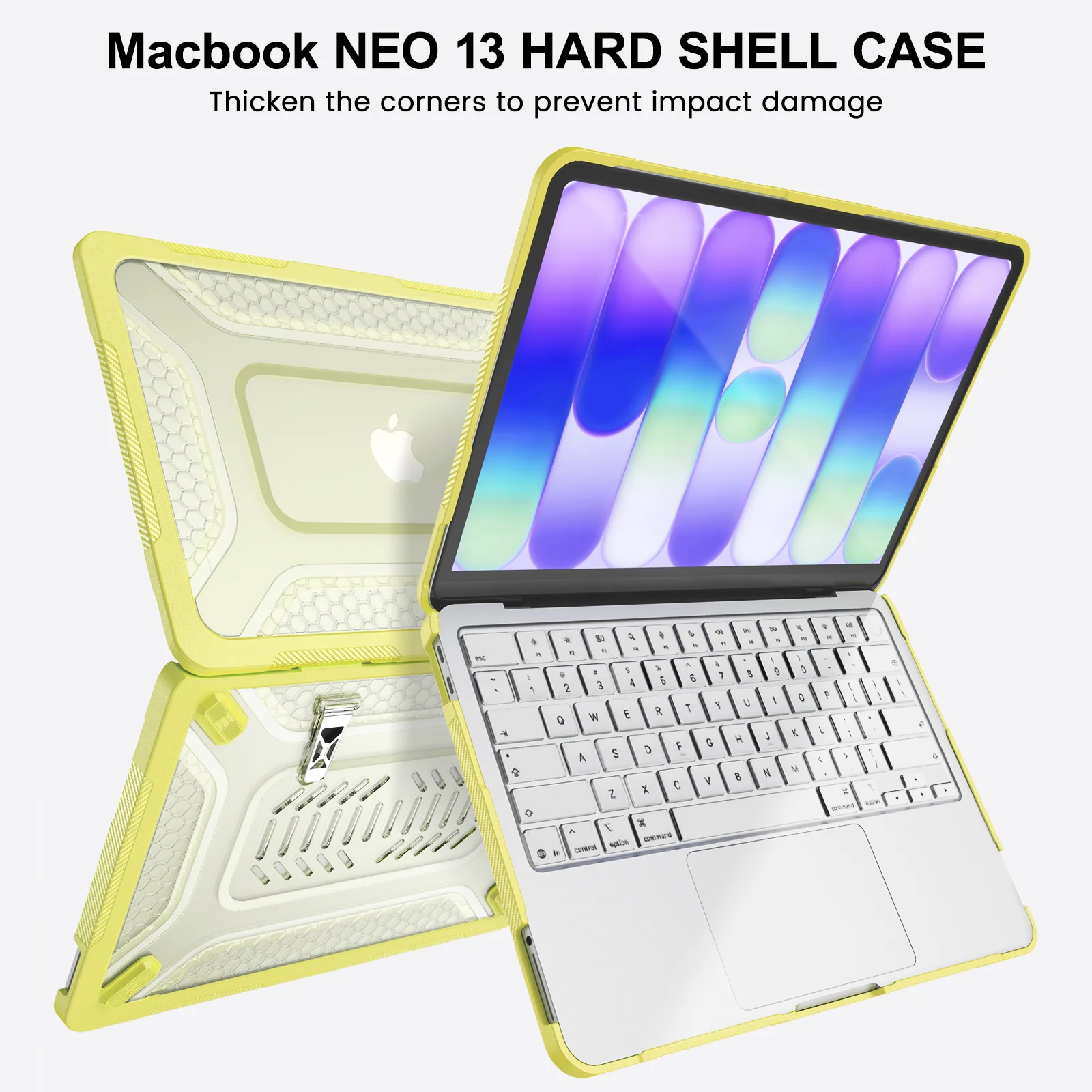 

Laptop Case for MacBook Neo 13 2026 Yellow bracket protective cover compatible for MacBook Neo 13 A18 Pro Chip model A3404 Case