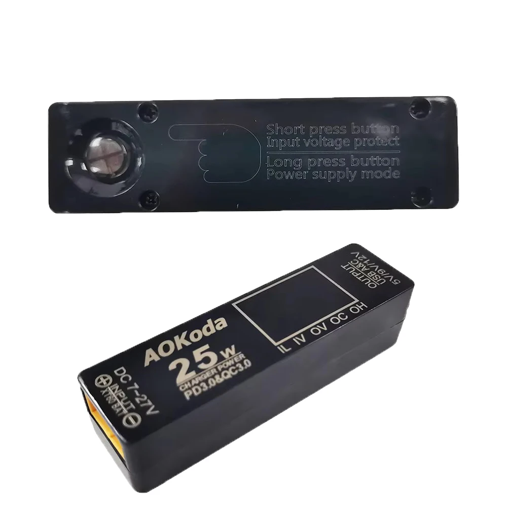 AOKoda-Adaptador convertidor de corriente xt60 a USB, batería Lipo rápida PD3.0, enchufe Xt60 a T para batería de modelo de avión de juguete