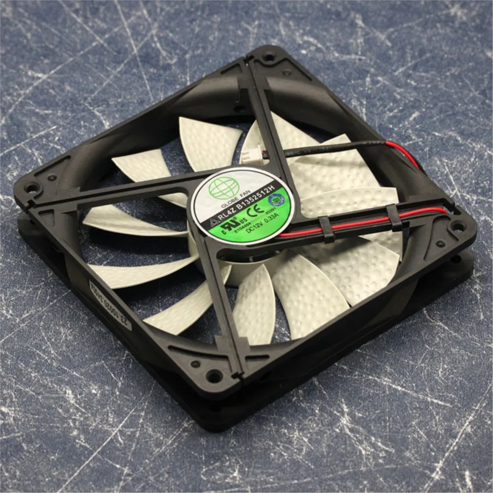 new For GLOBE FAN RL4Z S1352512H DC 12V 0.33A 13.5CM 135mm fan pc chassis power cooling fan 135x135x25mm cooler