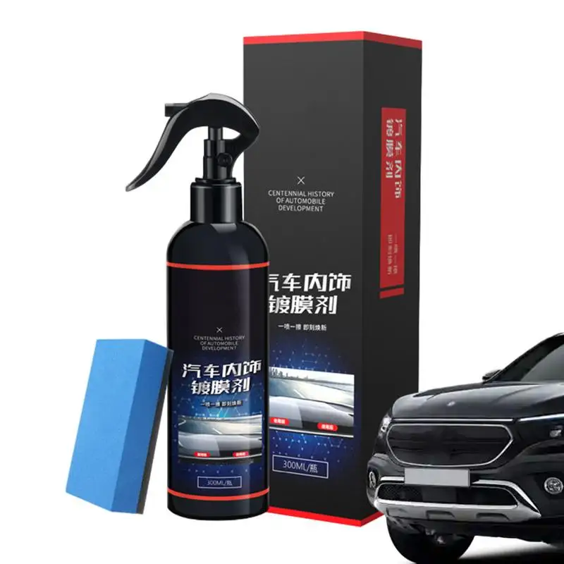 Car Trim Restorer 300ml 300ml Trim Shine Spray Trim Care Restorer For Cars Trucks SUVs Long Lasting Shine Auto Detailing