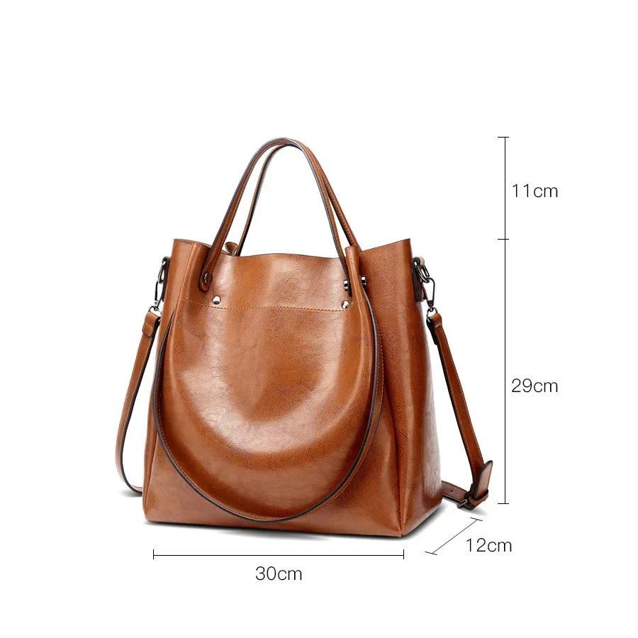 Women Leather Totes Fashion and Simple Style Shoulder Bucket Large Capacity Crossbody Bag All Match Crossbody Bags for Women L48