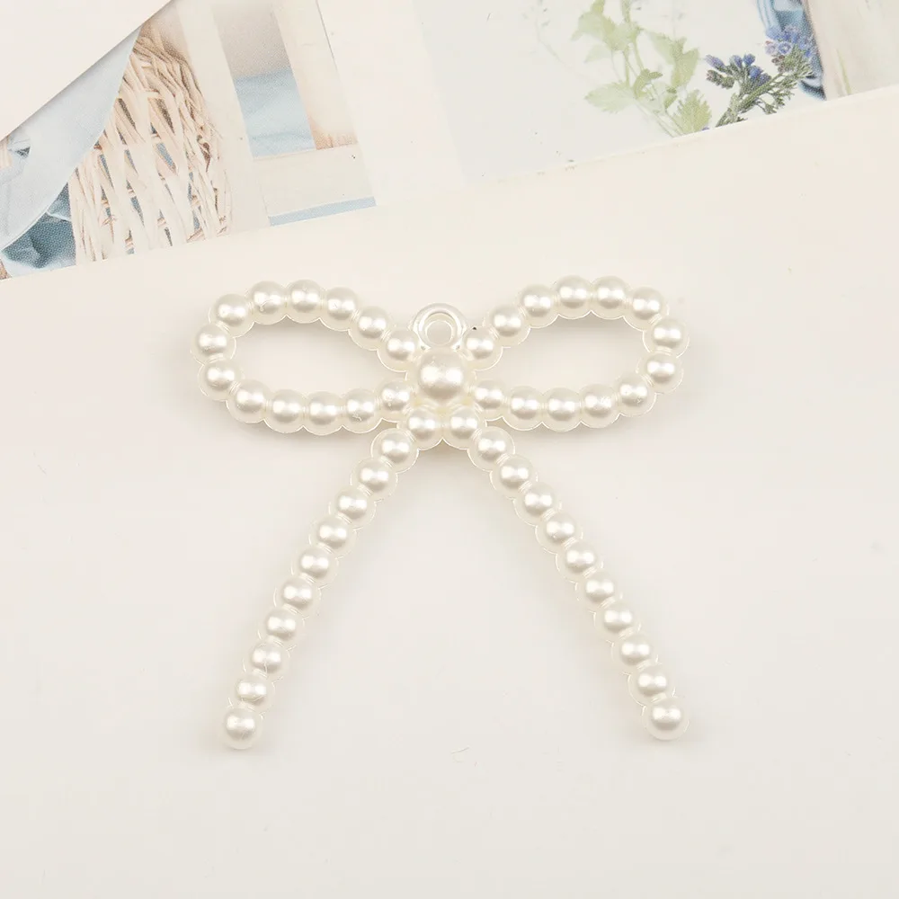 تصميم حميم-دلاية مع لؤلؤ تقليد ، شكل عقدة بوونكة ، سحر ذاتي الصنع ، إكسسوارات مجوهرات ، الأشعة فوق بفوق بفوق بفوق بالة ، 58*60 ، # أكريليك #4