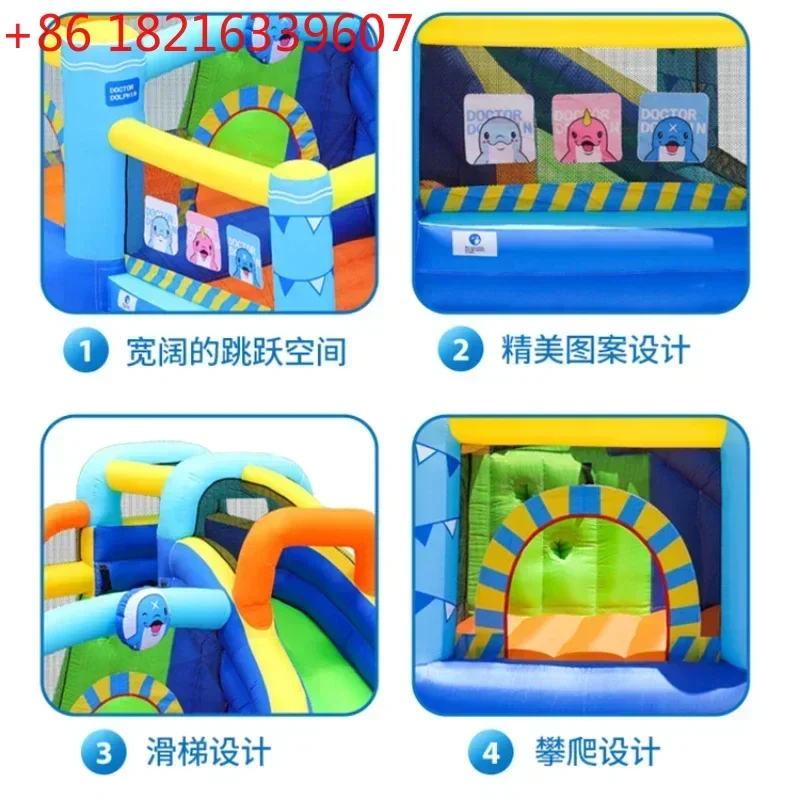 Trampoline Home Inflatable Fort Slide Trampoline Indoor Outdoor Naughty Castle