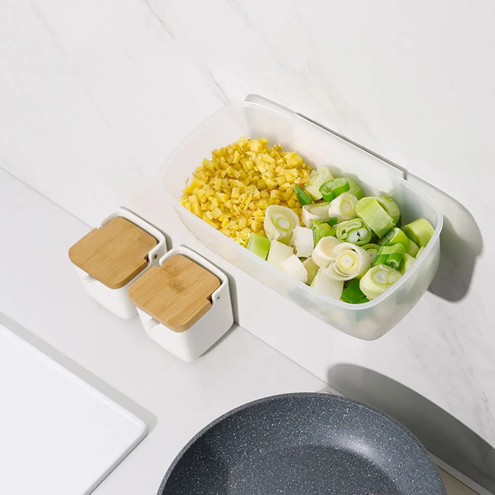 

2Pcs Double Drainage Baskets Kitchen Double Layer Drain Basket Storage Wall Mountable No Screws Fruit Vegetable Basket