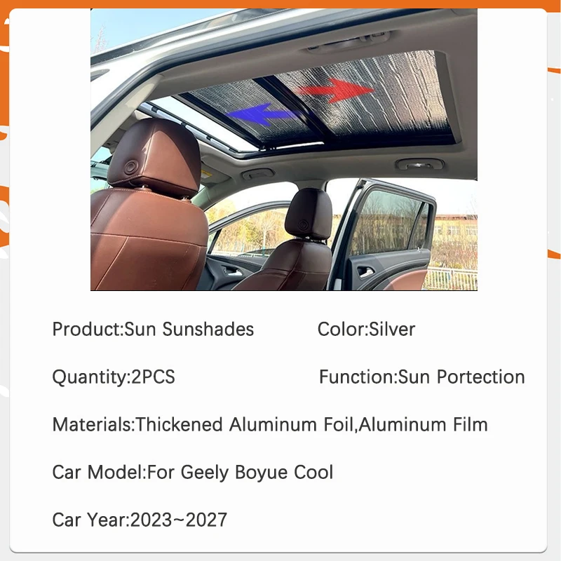 Car Window Sunshades For Geely Boyue Cool Cityray G426 2023~2027 Anti-UV Skylight Pad Sun Visor Shields Covers Auto Accessories