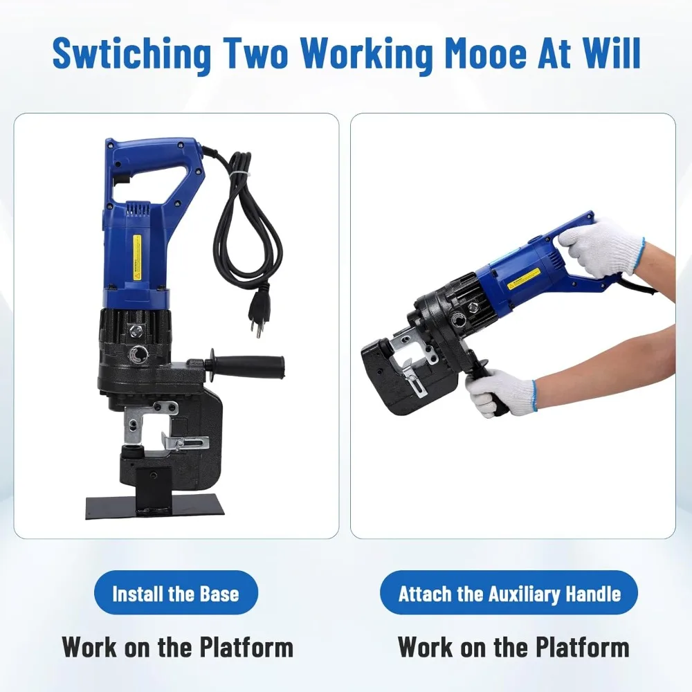 أداة ثقب هيدروليكية كهربائية 10T أداة تثقيب 110 فولت 1200 وات للوحة الألومنيوم والحديد المعدني #4