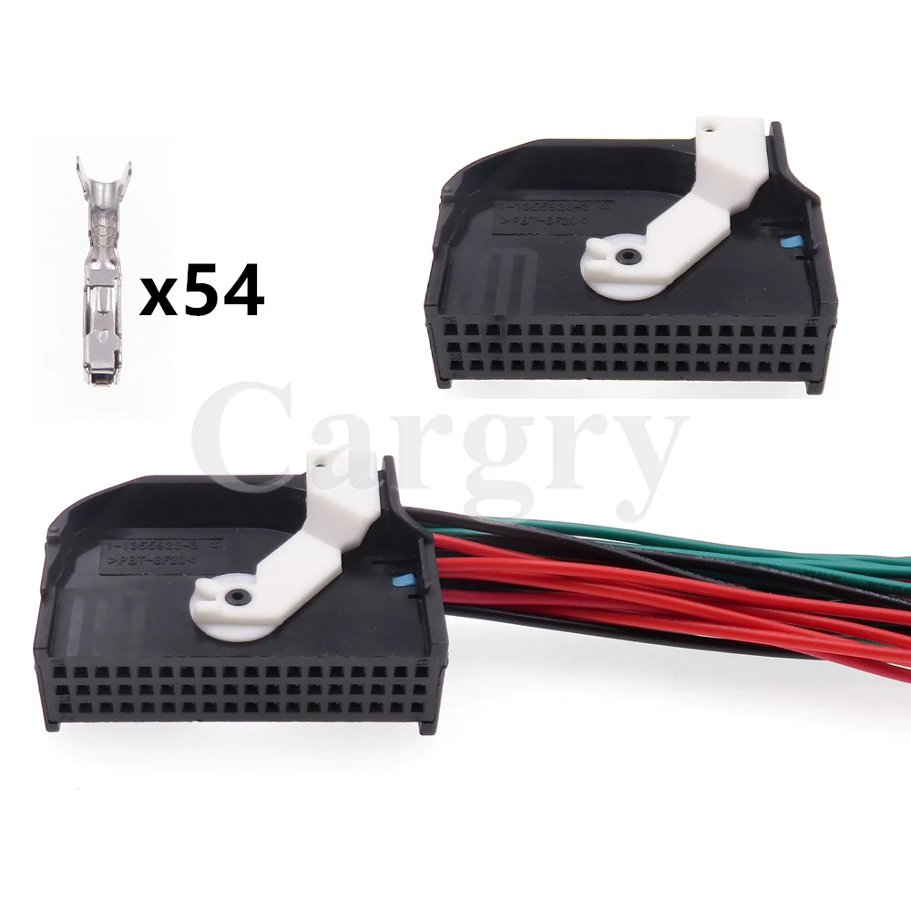 1 Set 54P 1-1355926-3 1-1355928-3 Car Starter Wiring Terminal Socket 4E0972144 Automotive Bluetooth Connector For VW BWM Audi