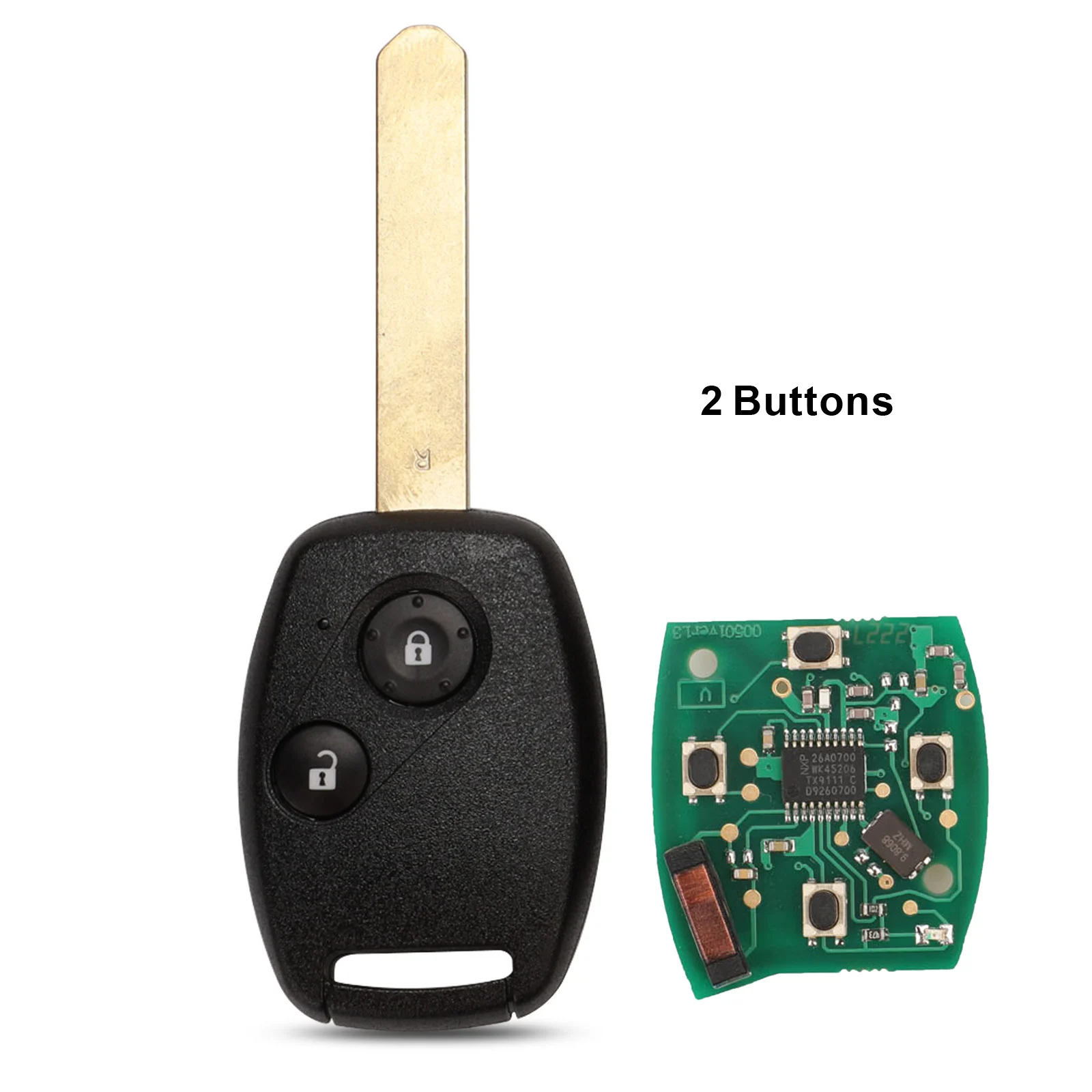 Jingyuqin uzaktan anahtar ile PCF7961 ID46 çip araba Alarm kontrol S0084-A için 313.8MHz için Honda CIVIC akışı 2/3/4 düğmeleri