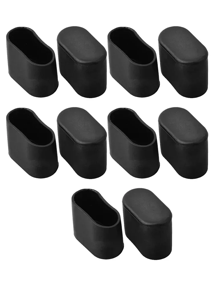 10pcs Rubber Chair Leg Cap Oval Covers Furniture Table Feet Floor Protectors For Protecting Household Furniture Home Improvement