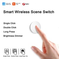 Tuya ZigBee Smart Button Scene Switch Wireless Remote One Key Controller Multi-scene Linkage Switch Google Alexa Voice Assistant