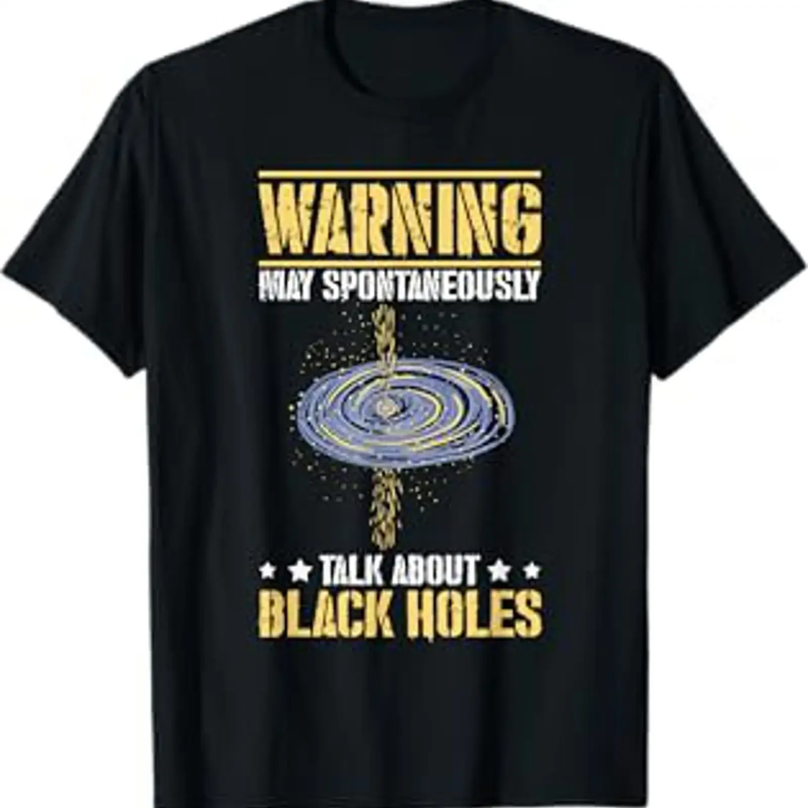 Black Hole Space Light Galaxy Universe Milky Way Gravity T Shirt vintage Washed Stylish graphic Breathable Comfortable Casual