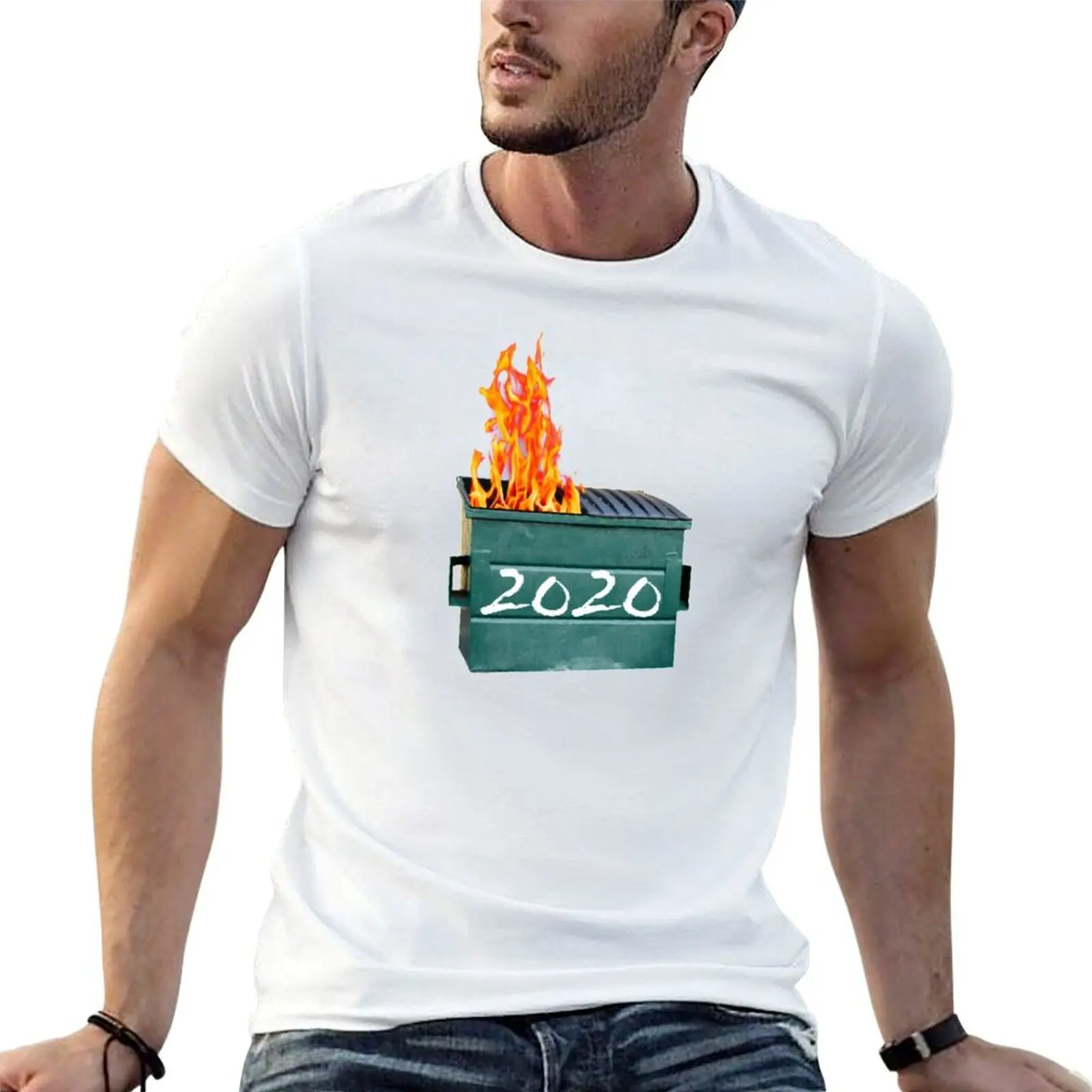 

Dumpster Fire 2020 Sucks Realistic Design T-Shirt man t shirts for men casual funny t shirts cotton t shirt man designer T-shirt