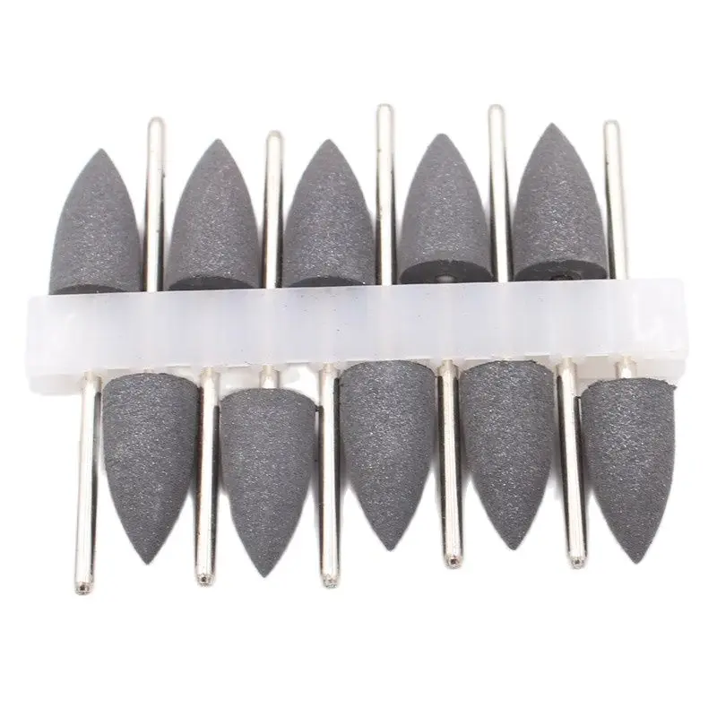 10pcs Silicone Rubber Dental Polishing Polisher Grinders Nail Drill Bits for Electric Manicure and Oral Intial Polishing Burs